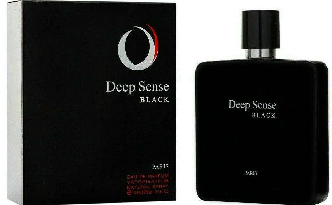 DEEP SENSE BLACK 3.3Oz Eau De Toilette for Men