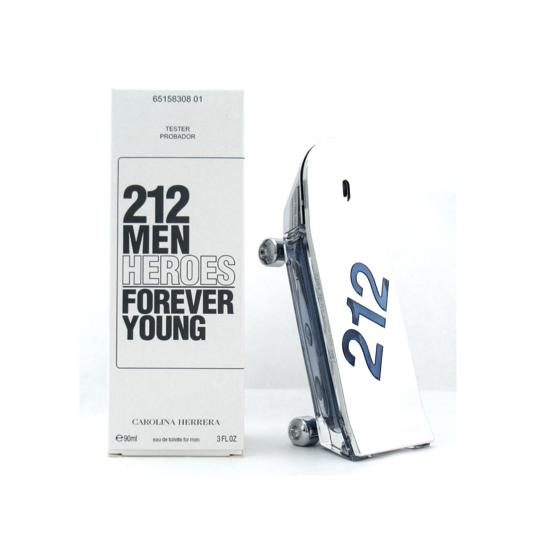 Carolina Herrera 212 HEROES FOREVER 3.0 Oz Eau De Toilette Tester For Men